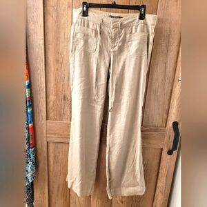 Anthropologie Level 99 Beige drawstring pants, size 29